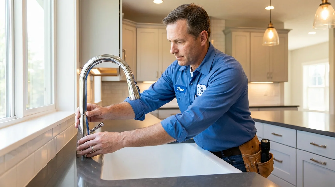 Kitchen faucet installation by Johns Plumbing LLC in Grayslake
